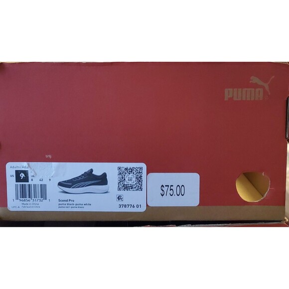 PUMA Men's SCEND PRO Black/White Running Shoes (378776-01)-Various Sizes - Picture 9 of 11